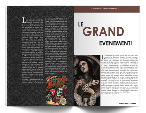 Tattoo Life, french version magazine spread