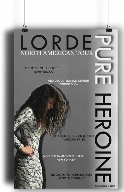 Lorde North American Tour poster design