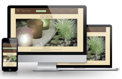 Teascentora,candles and body products website design