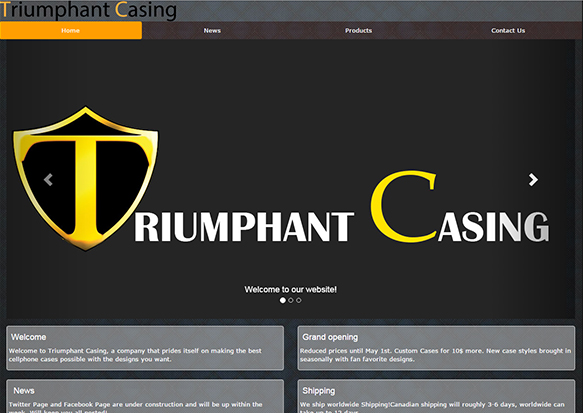 triumphant casing home page