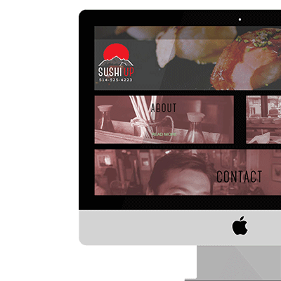 Website of Sushi Up Restaurant