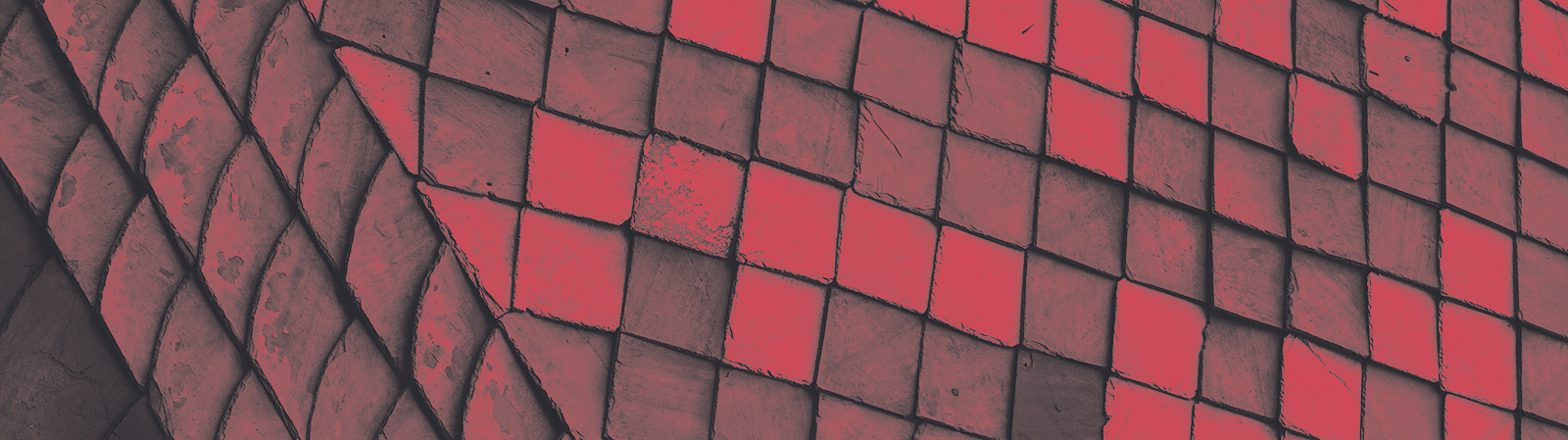 Roof tiles in duotone colors