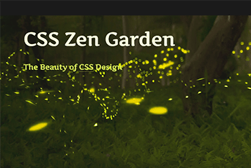 CSS coded zen garden website