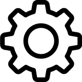 a gear icon