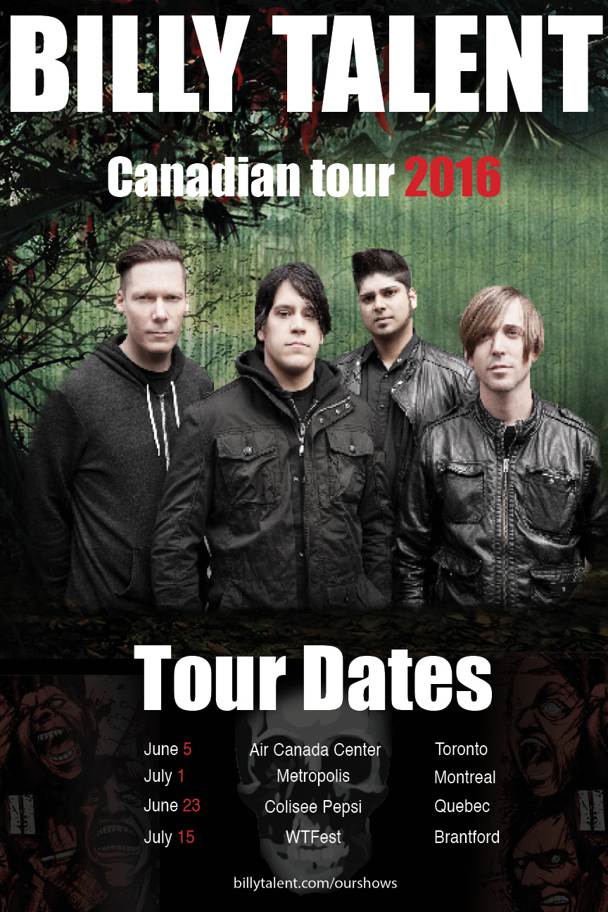 Billy Talent Poster for fall tour