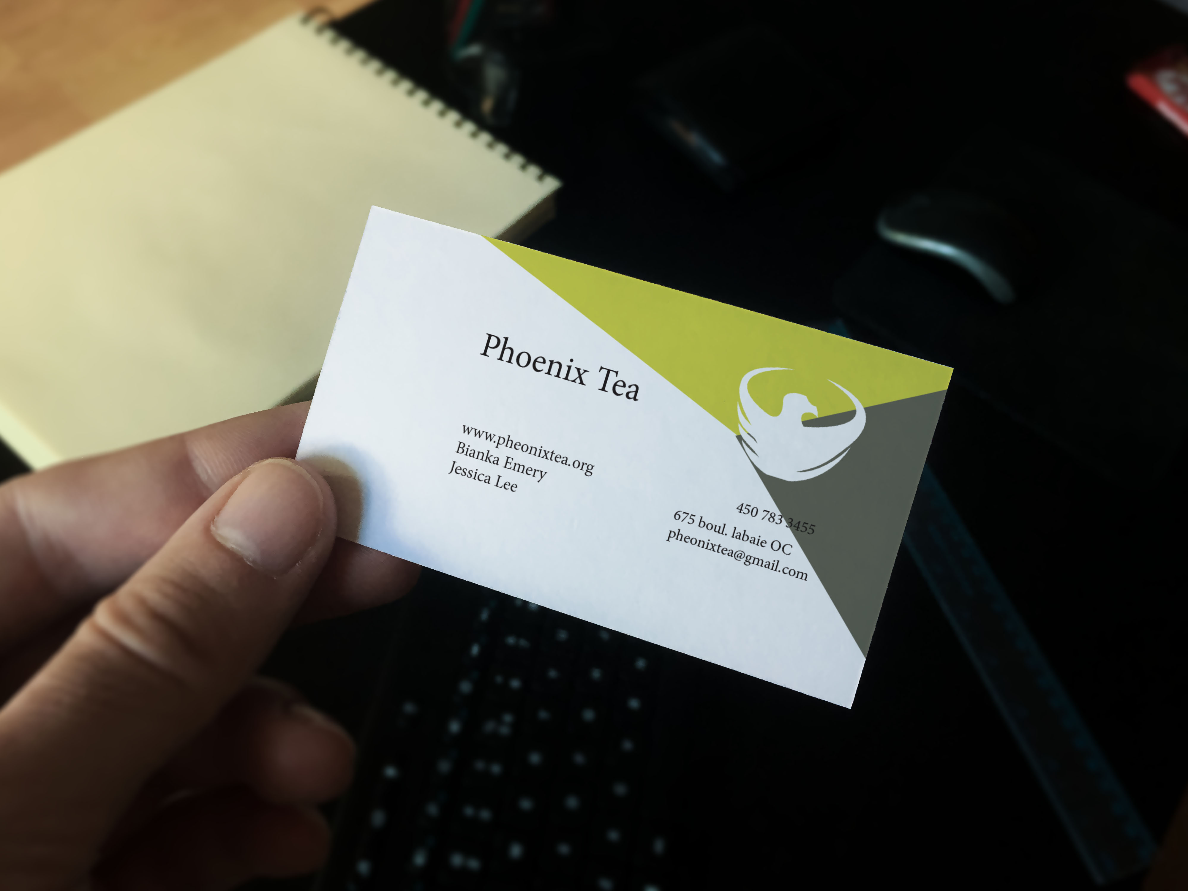 tea business card