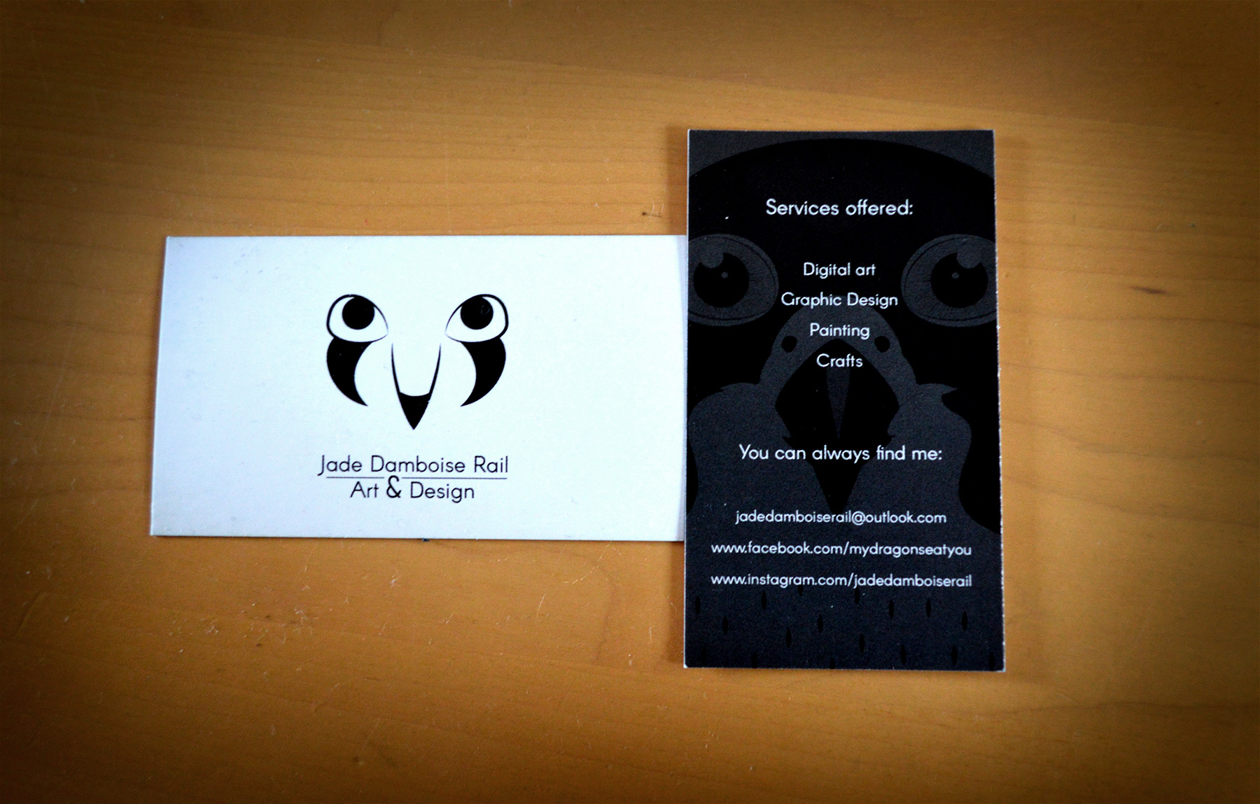 Falcon logo business card