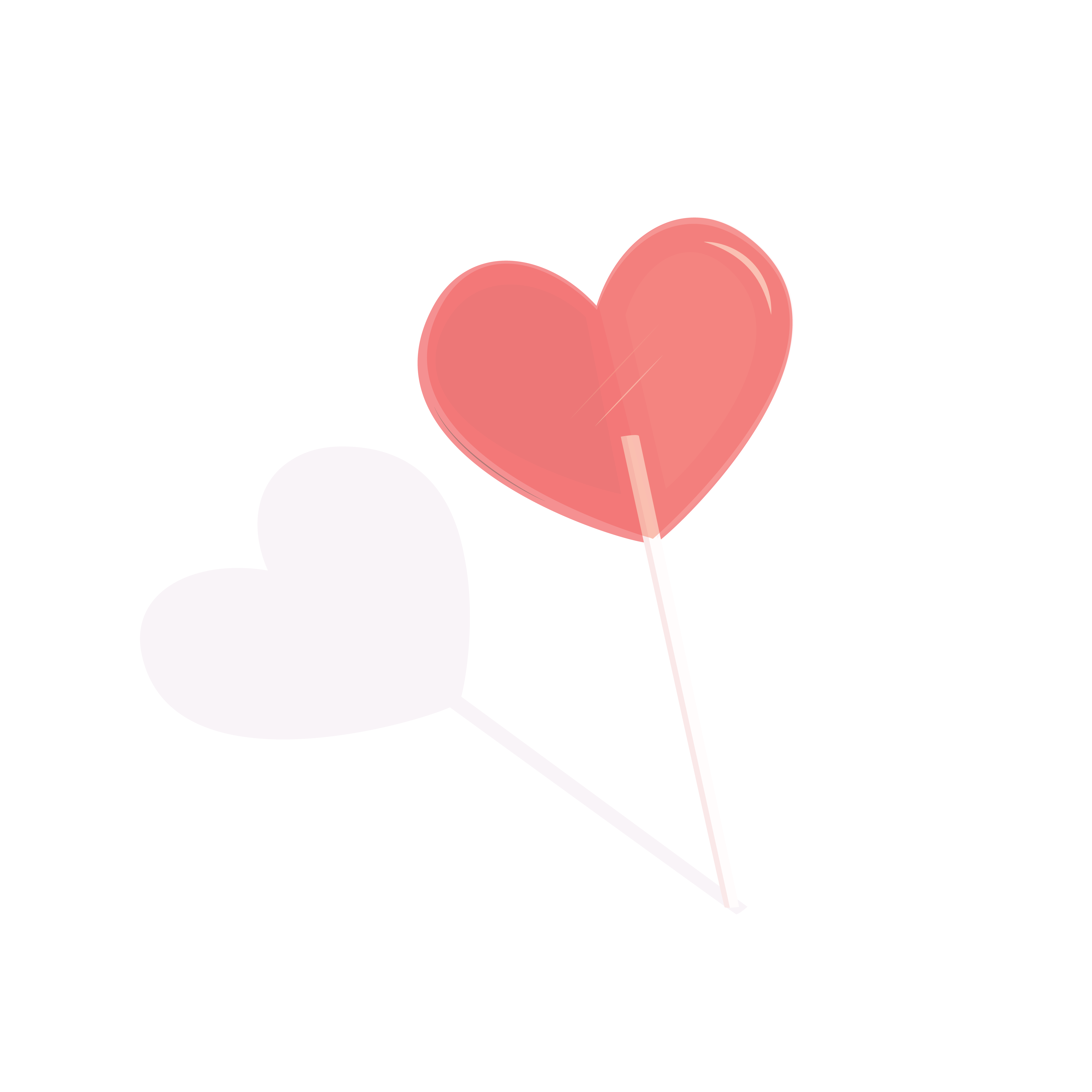 Heart lollipop illustration 