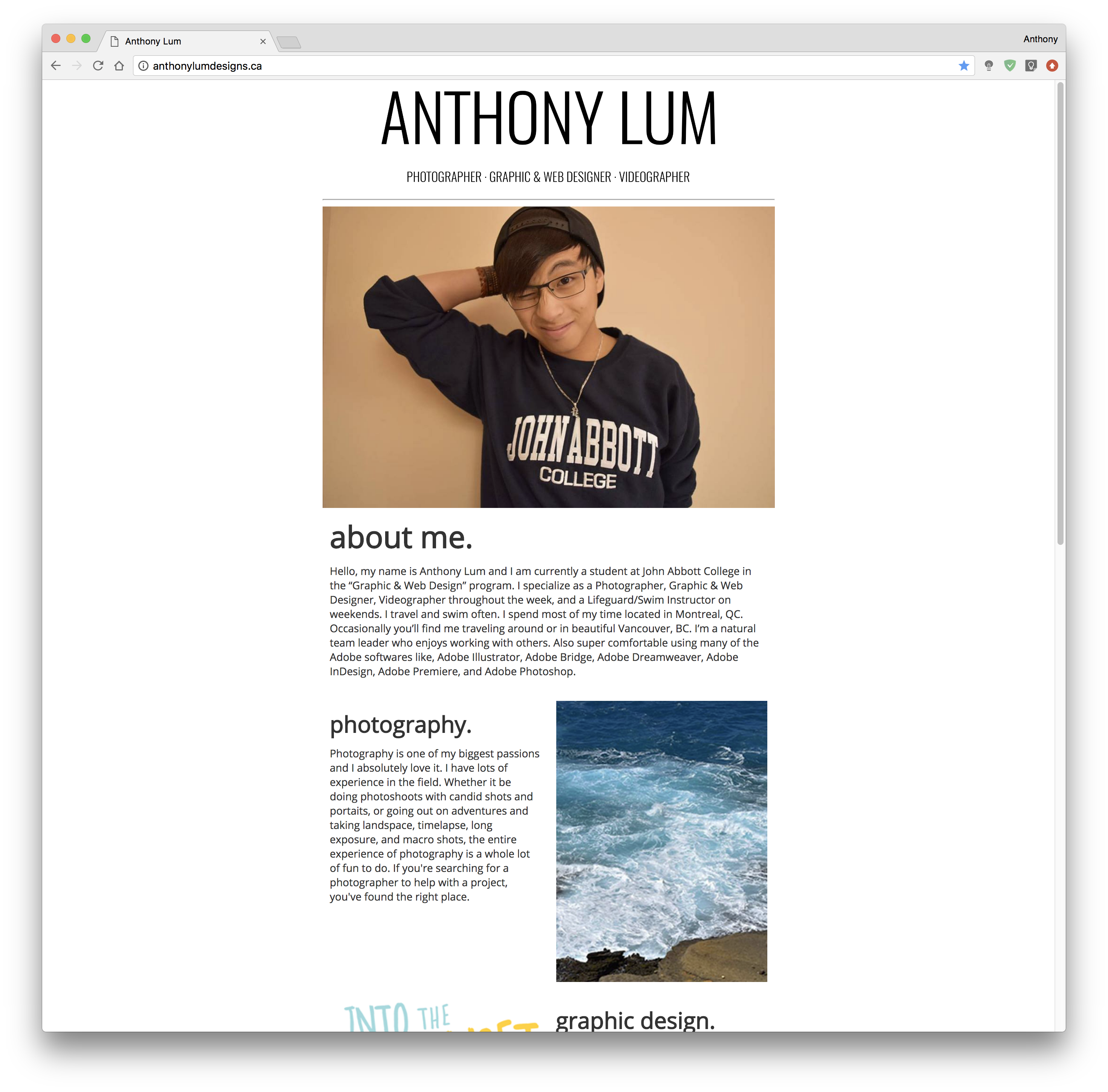 Anthony Lum Designs website