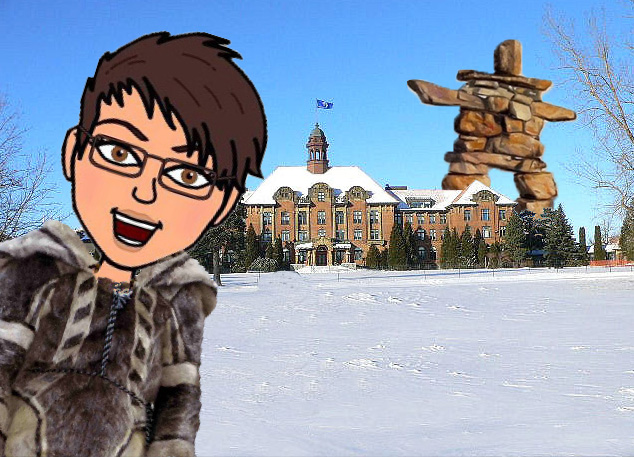 Illustrated me in front of JAC school