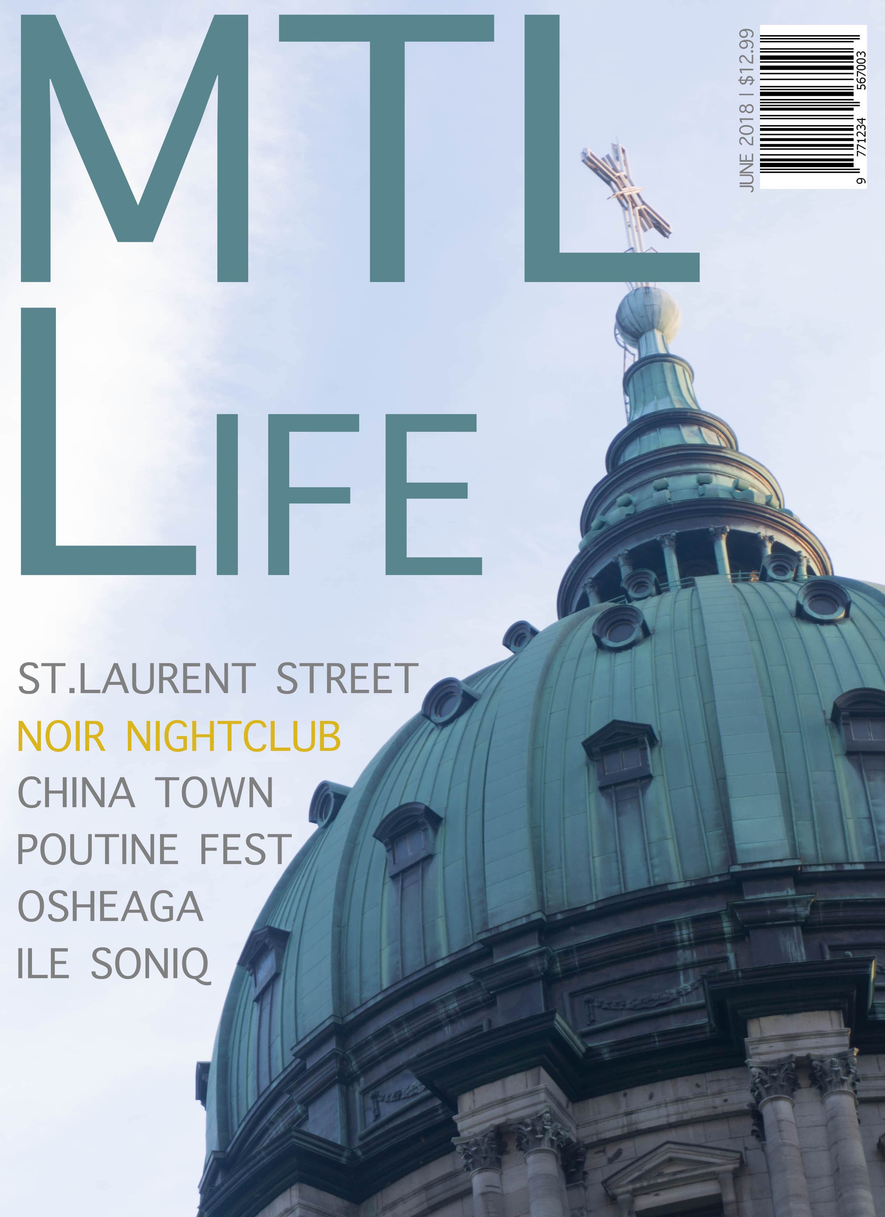 Magazine cover for MTL Life