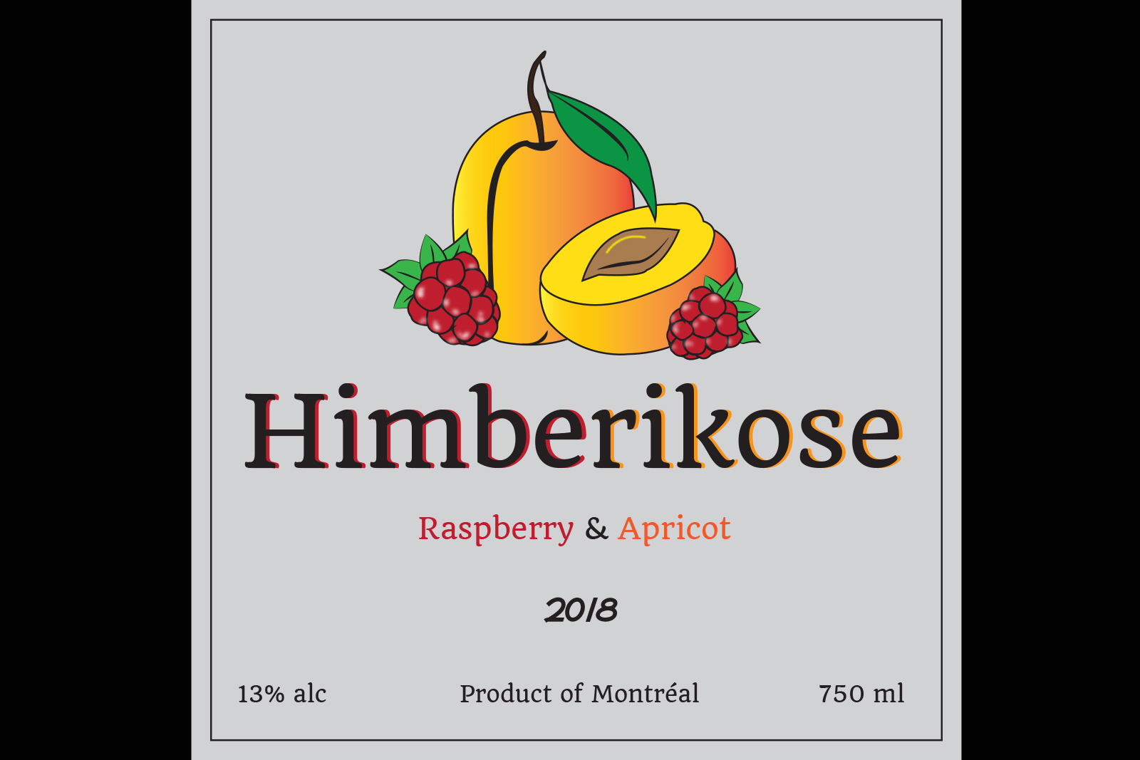 Himberikose, Rough, Draft, Bottle, Branding, Design, New, Scratch, Fruit, Themed, Flavour, Logo, designer, Creation, Apricot, Raspberry, Mix, Project