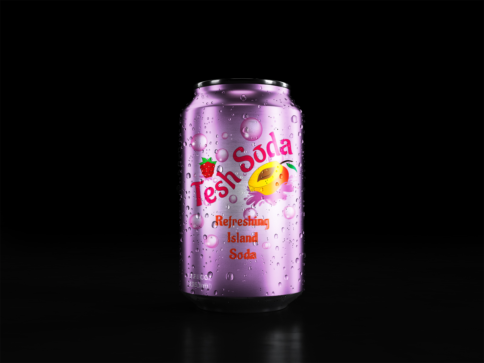 TeshSoda, Island, Drink, Bottle, Branding, Design, New, Scratch, Fruit, Themed, Flavour, Logo, designer, Creation, Apricot, Raspberry, Mix, Project