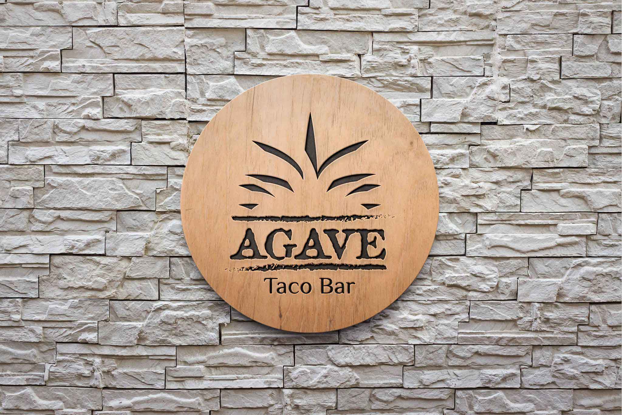 An application example of AGAVE logo on an exterior wall