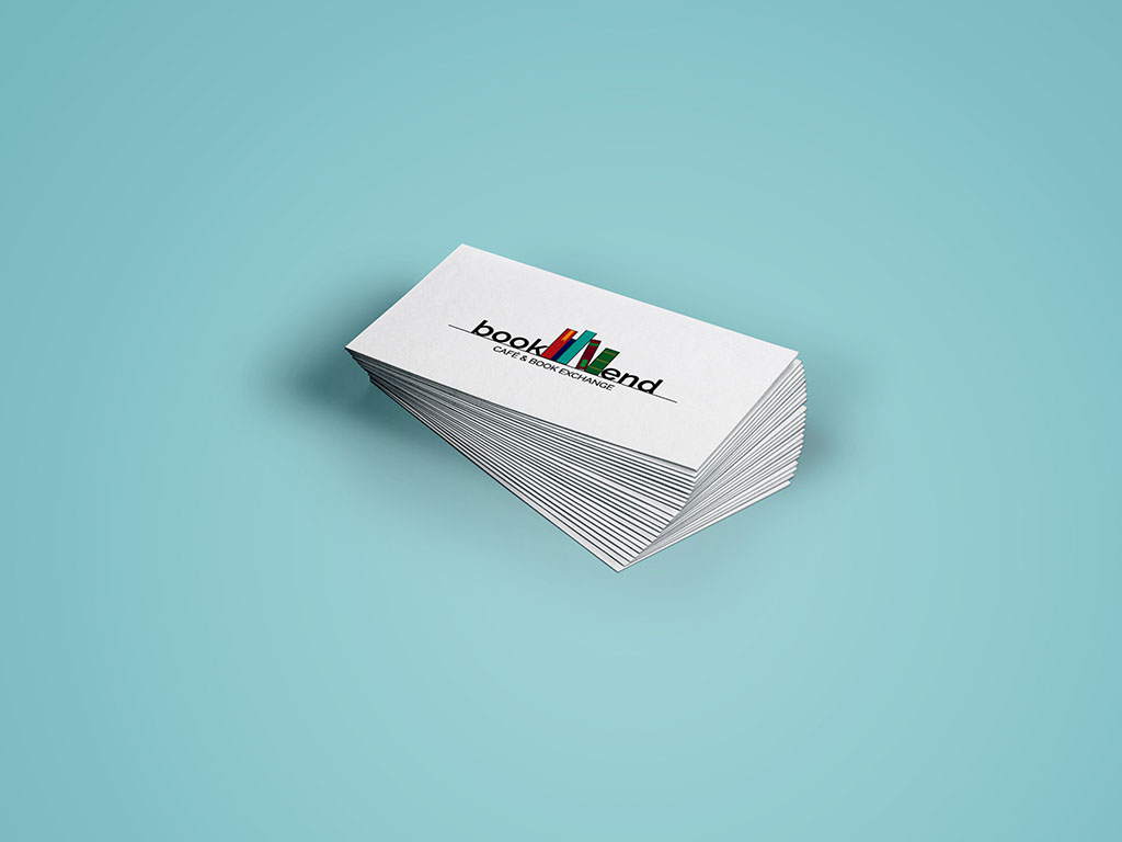 bookend cafe business card