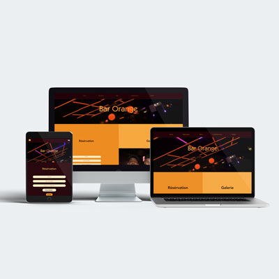 Responsive Commercial Retail Website created for orange bar, created and designed by adrian lan