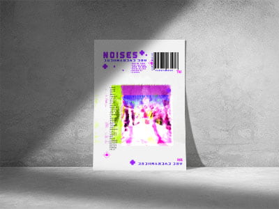 White Poster designed for noises