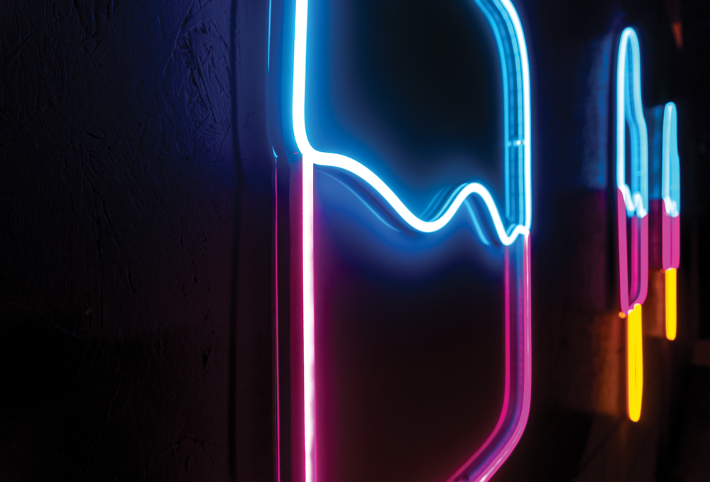 Photo of popsicle shaped neon lights