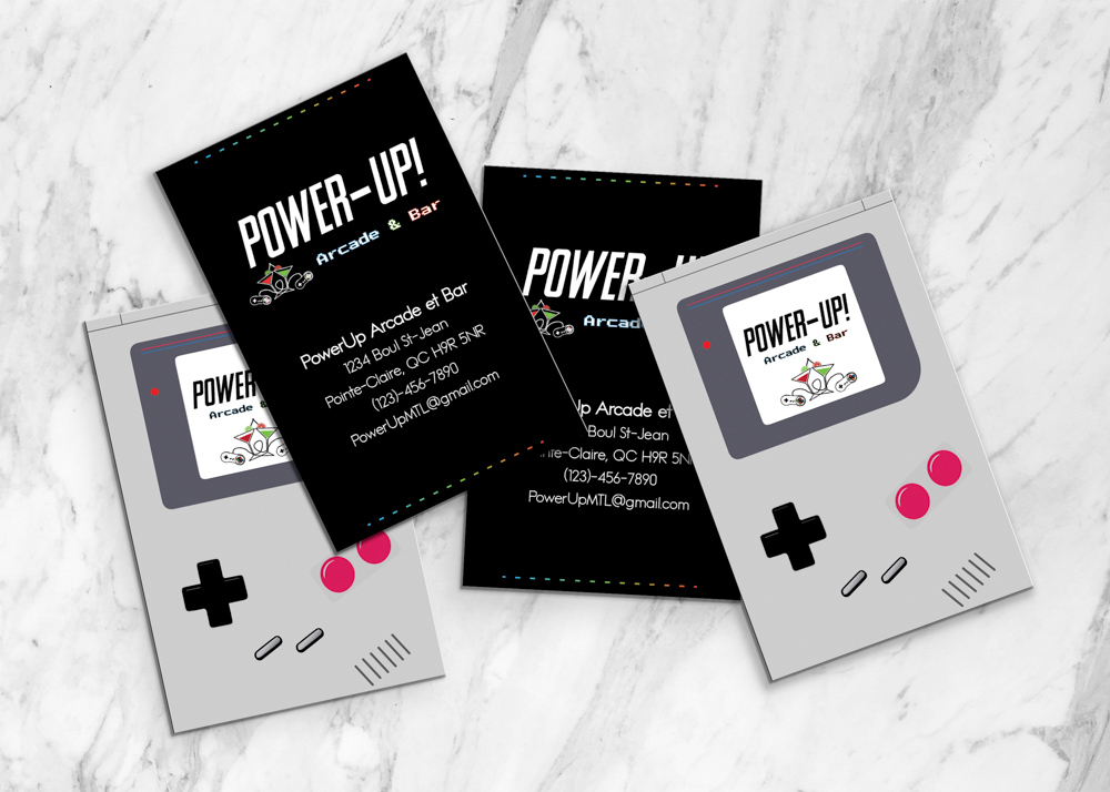 Power-Up Bar business card