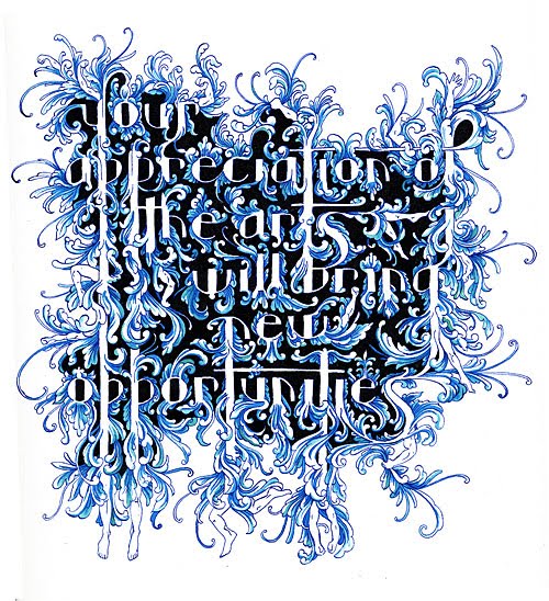 Blue Typography