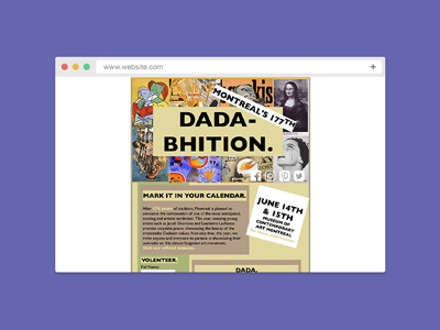 newsletter for dada exhibition