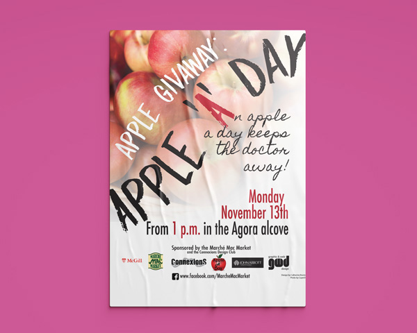 Apple a day poster