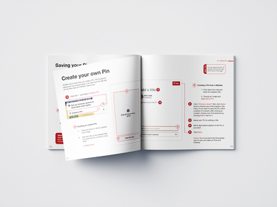 Preview of inside pages apart of section 3 of "Pinterest: Unofficial Start Guide" instruction manual