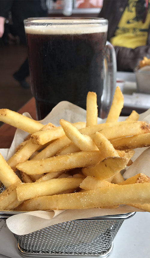 Fries and coffee