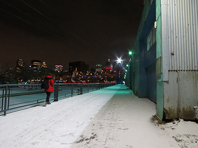 A night street photograph after retouching taken by Janelle Bryan