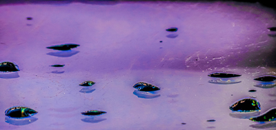 A photo of raindrops after retouching
