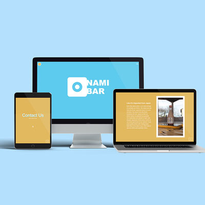 Nami Bar Website Mockup