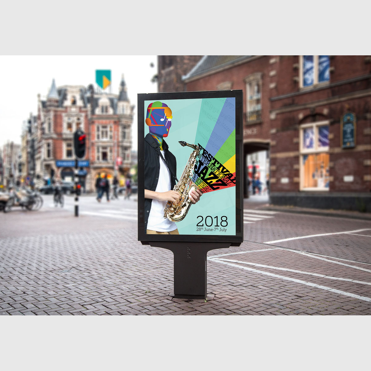 Montreal Jazz Festival poster mockup