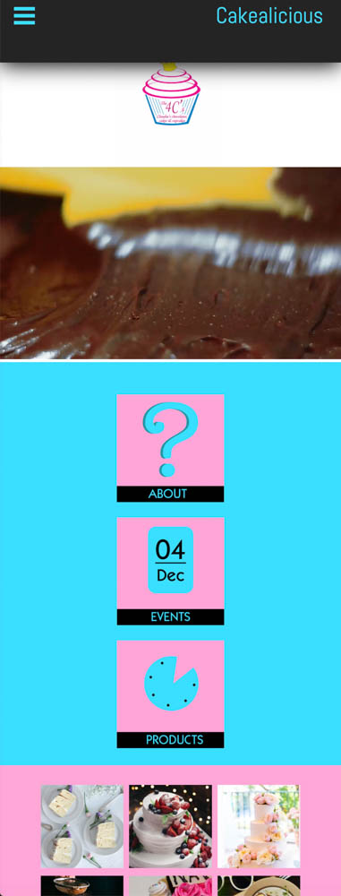 responsive website Cakealicious