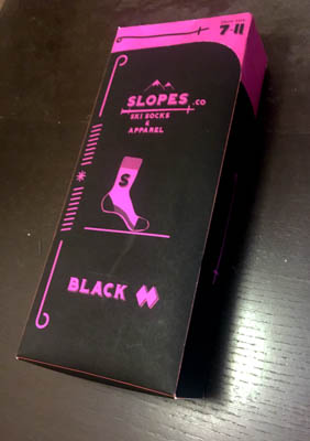 Physical version of Slopes packaging