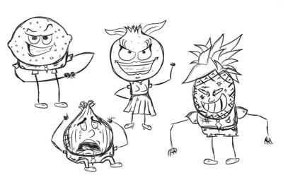 Sketch of Food People