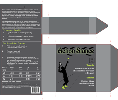 Packaging for Action Stance -Tennis