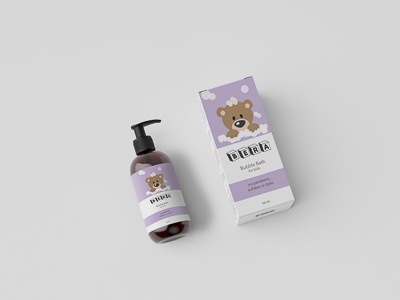 BERA bubble bath packaging