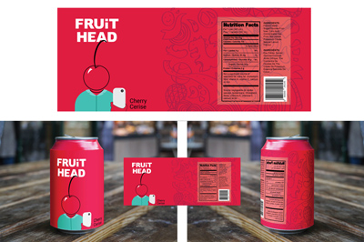 Mock Can Design Fruit Head