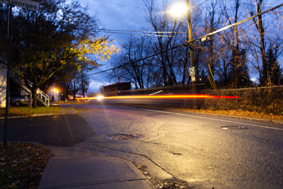 Long exposure photo in Dorion Gardens