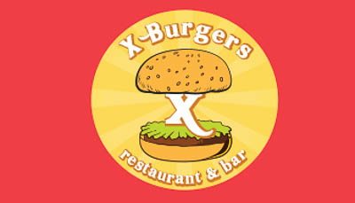 Business card for X-Burgers restaurant