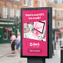 Advertising material for a messaging app