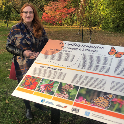 An information panel created for Sainte Anne de Bellevue