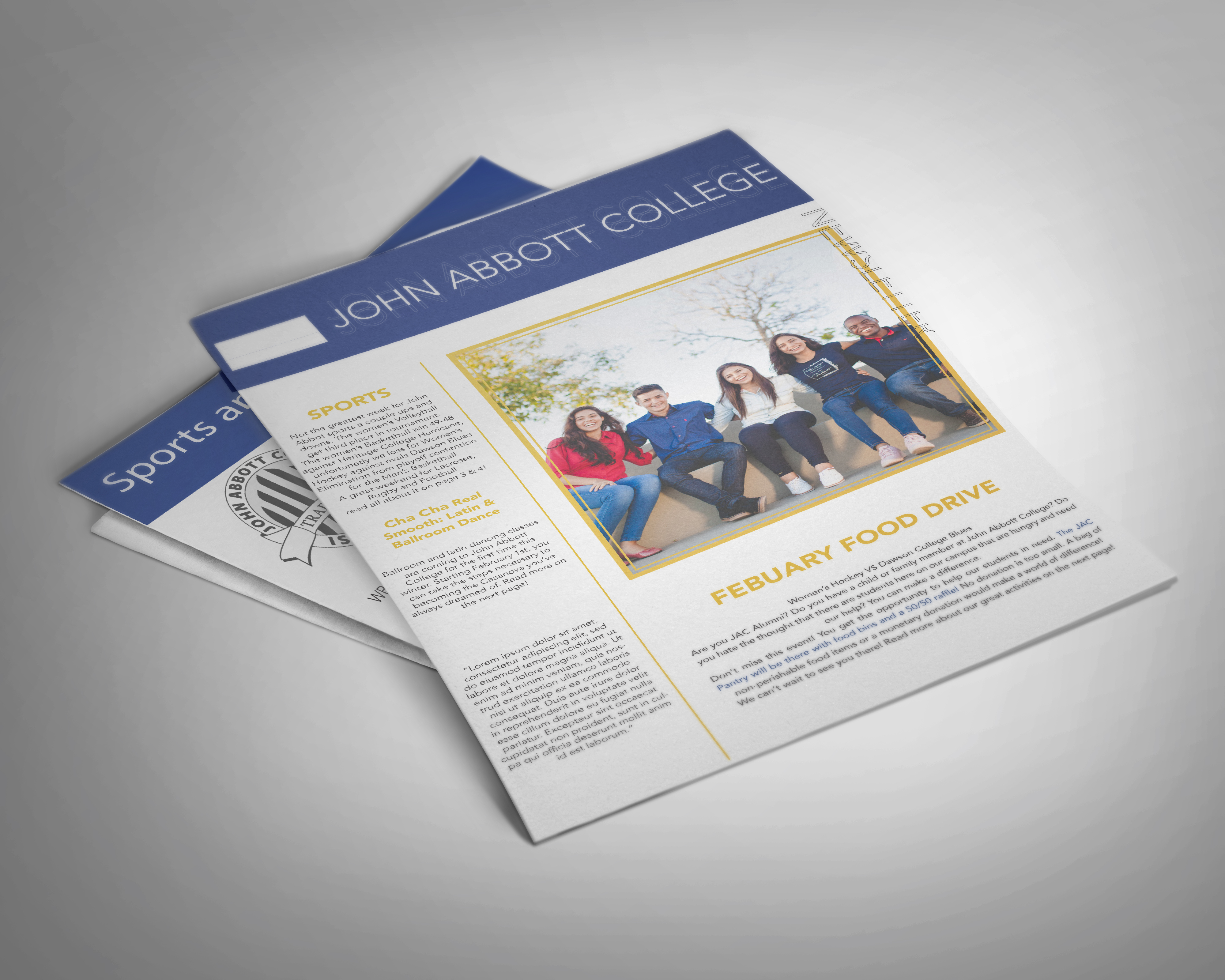 Newsletter for john abbott college by nathaniel cozier