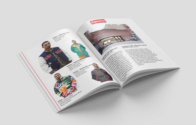 Supreme Magazine open mockup