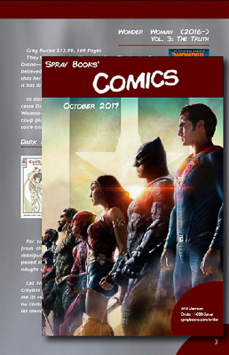 catalogue for mail order comics with red and grey elements