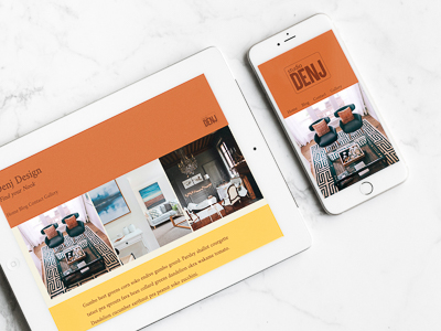 Mockup of Retail Website, with brown tones