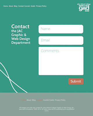 teal web contact form