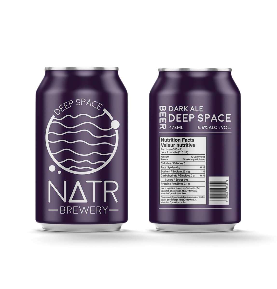 Nature brewery beer can label