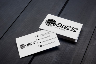 Oasis Bar and Grill business cards