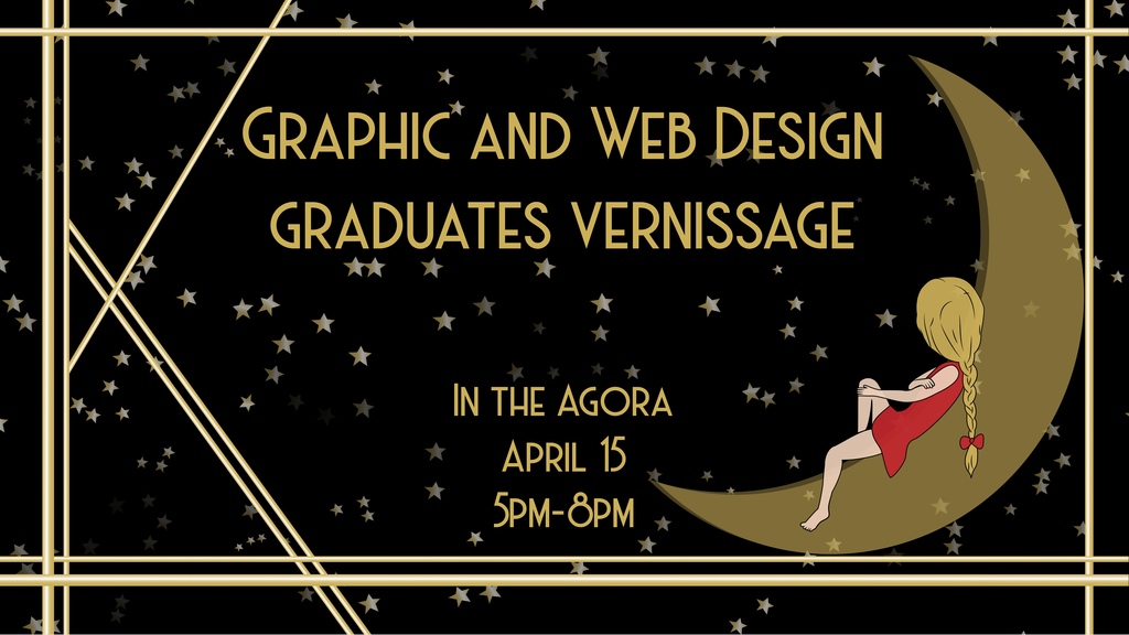 Graphic and Web Design Vernissage Promo Poster